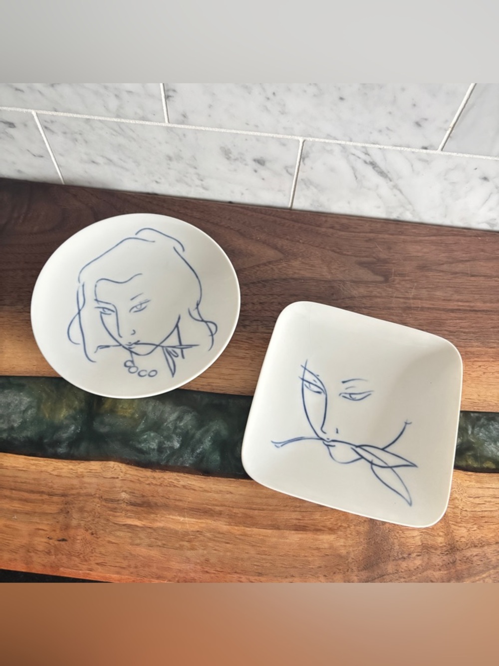 Vintage Pair of Royal Copenhagen Johannes Hedegaard Porcelain Trinket Dishes